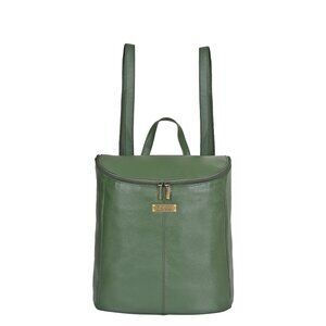 Genuine Leather Green Backpack for Women – Designer Shoulder Bag